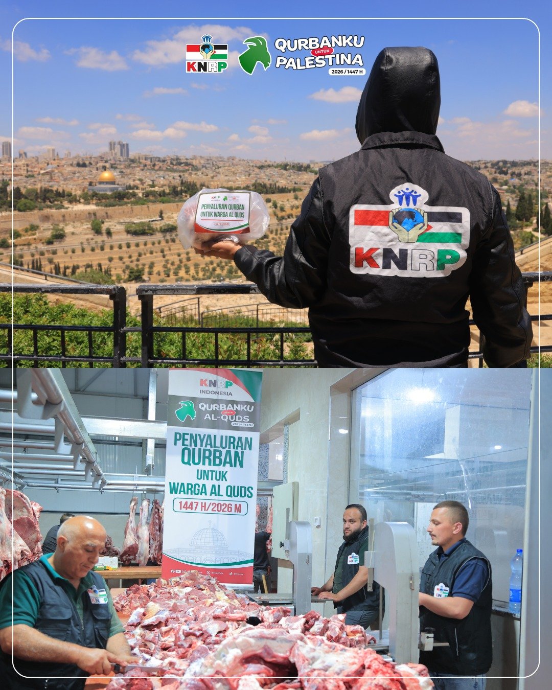 Penyembelihan dan Distribusi Daging Qurban untuk 3.000 Jiwa di Al-Quds, 27 Mei 2026